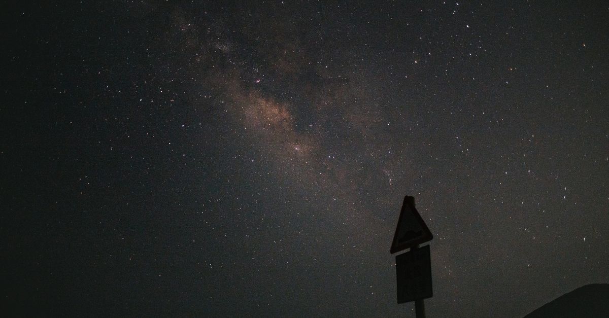A mesmerizing view of the Milky Way galaxy under a dark, starry night sky.